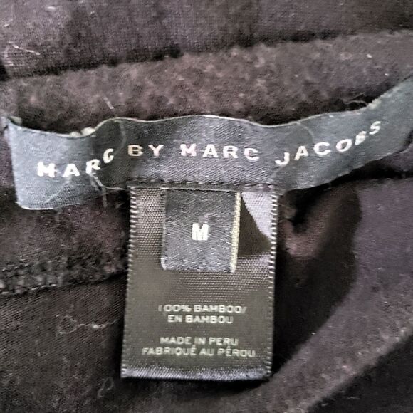 Marc Jacobs Black One Shoulder Bamboo Dress Medium - Picture 2 of 5